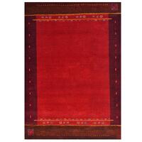 Handmade Wool Rug-202207-Red