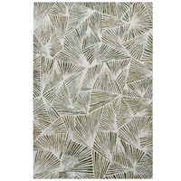 Handmade Abstract Wool Rug-6308-Multi Green