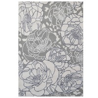 Floral Handmade Wool Rug-Botanical 6365-Silver Multi-160x230cm