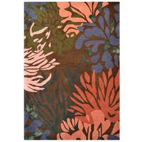 Floral Handmade Wool Rug-Botanical 6365-Brown Multi-190x280cm