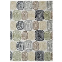 Designer Handmade Wool Rug-Brook 6366-Ivory Multi-110x160cm