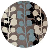 Handmade Modern Circular Rugs-Decotex 6377-Brown Multi-100x100cm