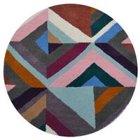 Handmade Modern Circular Rugs-Decotex 6394-Multi