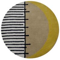 Handmade Modern Circular Rugs-Decotex 6397-Multi-100x100cm