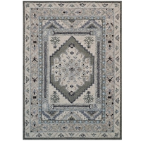 Handmade Lyon Wool Rug-6312-Silver Cream