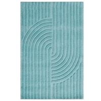 Contemporary Handwoven Wool Rug-Mavis 6363-Cashmere Blue-110x160cm