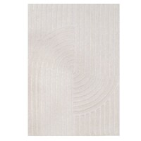 Contemporary Handwoven Wool Rug-Mavis 6363-Ivory-110x160cm