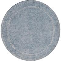 Designer Handmade Wool Rug-Maya 6267-Blue-160x160cm