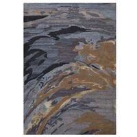 Modern Designer Wool & Viscose Rug-Textures 6402-Natural Multi