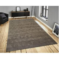 Handmade Contemporary Wool Rug - Metallic Grey