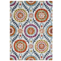 Designer Handmade Wool Rug-Vine 6266-Ivory/Multi