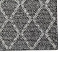 Handwoven Wool Rug-202216-Charcoal Silver