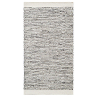 Handwoven Boondi Wool Rug-Ivory/Black