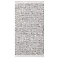 Handwoven Boondi Wool Rug-Ivory/Grey