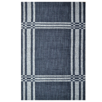 Handwoven Woolen Rug-Bushra 6323-Charcoal/Ivory