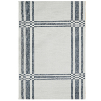 Handwoven Woolen Rug-Bushra 6323-Ivory/Charcoal