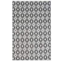 Modern Handwoven Wool Rug-Luxury 6407-Ivory Black