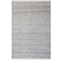 Modern Handwoven Mizo Rug-6328-Ivory Charcoal