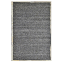 Modern Handwoven Rug-Signature 3636-Charcoal/Cream