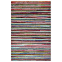 Striped Multicoloured Handwoven Woollen Durrie Rug - 6206 A - Multi