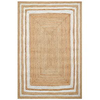 Handwoven Natural Jute Rug - Mauji 1089 - Natural/Ivory