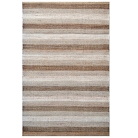 Striped Natural Wool & Jute Rug-Goa 1121