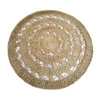 Tribal Round Jute Rug - 1049 - Natural