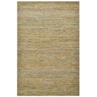 Stripes Handwoven Jute & Sari Silk Rug - 6001 - Natural/Green