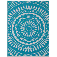 Alfresco Reversible Outdoor Mat - 21A1 - Aqua/White