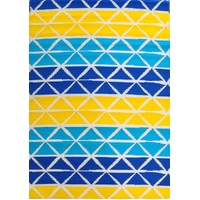 Reversible Outdoor Rugs - Chatai-2685-Aqua Yellow